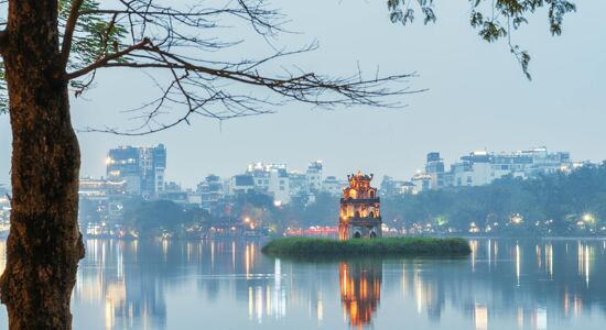 Hanoi Hoan Kiem Lake by night